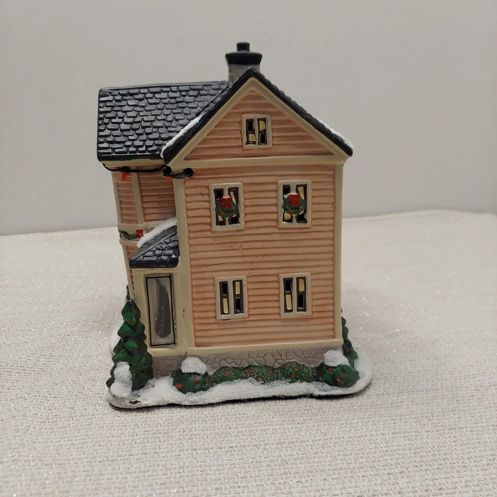St Nicholas Square Village Collection 2013 Decorating the Tree Illuminated House